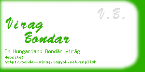 virag bondar business card